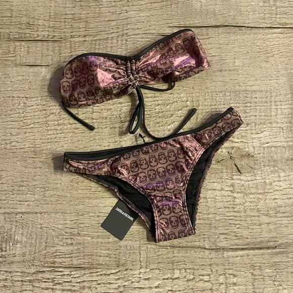 Zadig & Voltaire Bandeau Skull Bikini. - Picture 5 of 12
